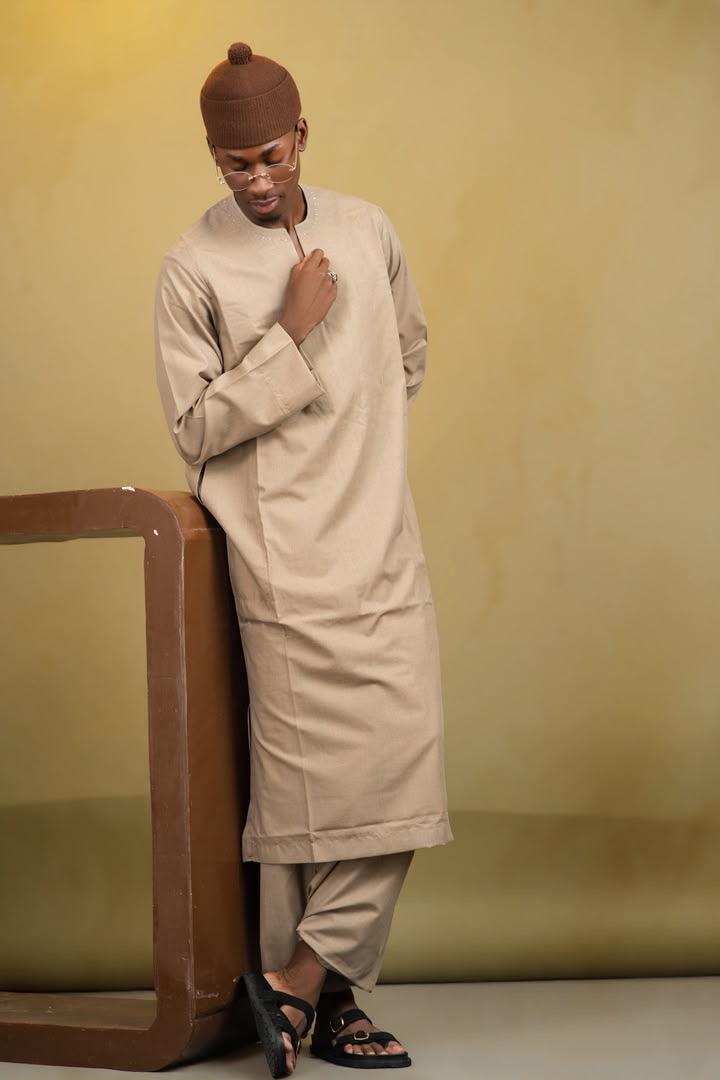 Ensemble beige à saroual — beige, vue 1